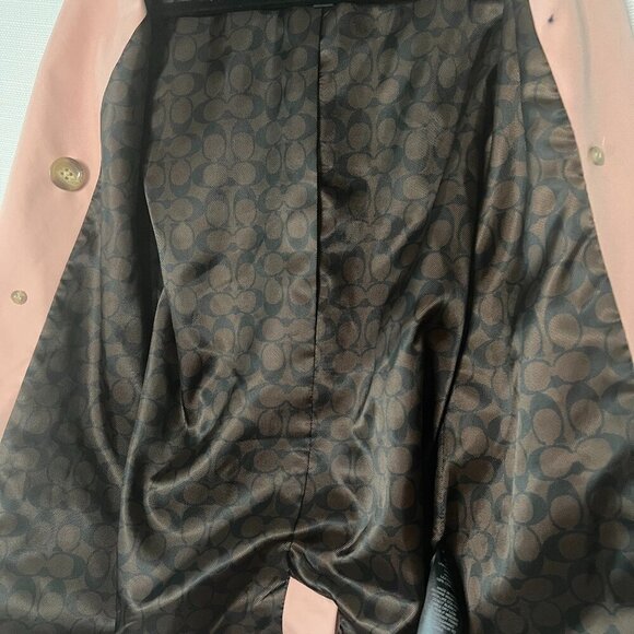 Coach womens Pink trench coat lined Excellent Condition XXS - 0315 - Picture 8 of 9